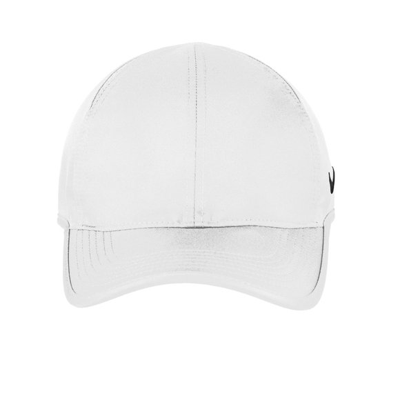 (NWT) Nike Featherlight Curved Bill Hat Adjustable Strapback Ball Cap White - Picture 1 of 3